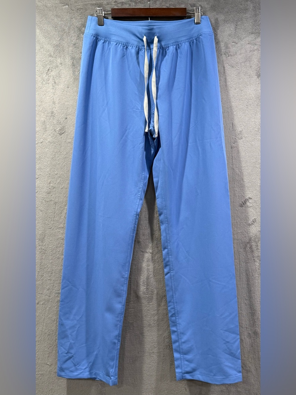 Figs High Waisted Livingston Blue Straight Leg Scrub Pants Women's Size M Tall